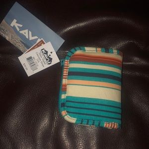 Kavu teal striped wallet